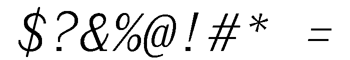 Post TRIAL MonoLightItalic Instance Font OTHER CHARS