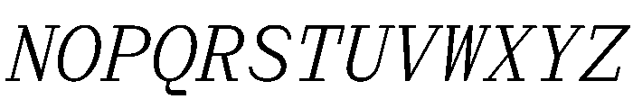 Post TRIAL MonoLightItalic Instance Font UPPERCASE