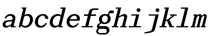 Post TRIAL MonoMediumItalic Instance FONT