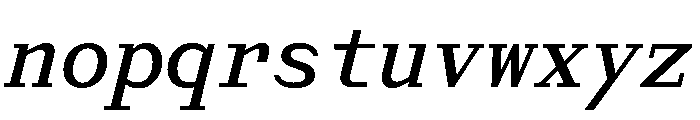 Post TRIAL MonoMediumItalic Instance Font LOWERCASE