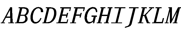 Post TRIAL MonoRegularItalic Instance Font UPPERCASE