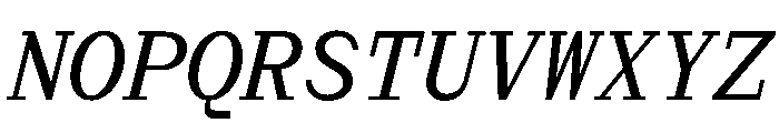 Post TRIAL MonoRegularItalic Instance Font UPPERCASE
