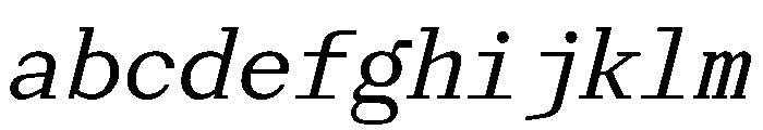Post TRIAL MonoRegularItalic Instance FONT