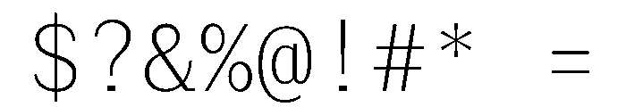 Post TRIAL MonoThin Instance Font OTHER CHARS
