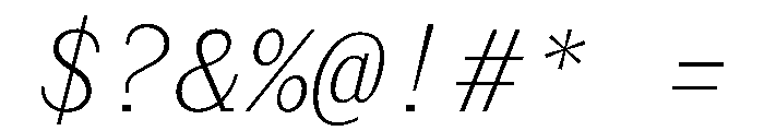 Post TRIAL MonoThinItalic Instance Font OTHER CHARS