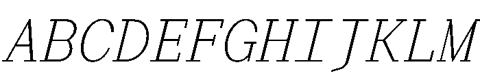 Post TRIAL MonoThinItalic Instance Font UPPERCASE