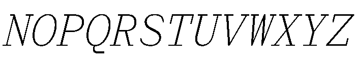 Post TRIAL MonoThinItalic Instance Font UPPERCASE