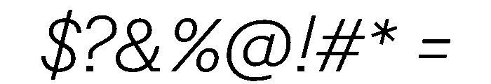 Post TRIAL TWLightItalic Instance Font OTHER CHARS