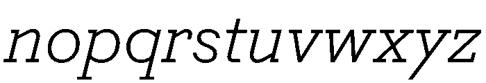 Post TRIAL TWLightItalic Instance Font LOWERCASE