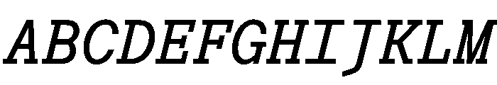 Post TRIAL TWMonoMediumItalic Instance Font UPPERCASE