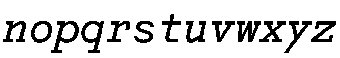 Post TRIAL TWMonoMediumItalic Instance Font LOWERCASE