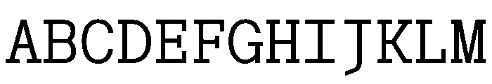 Post TRIAL TWMonoRegular Instance Font UPPERCASE
