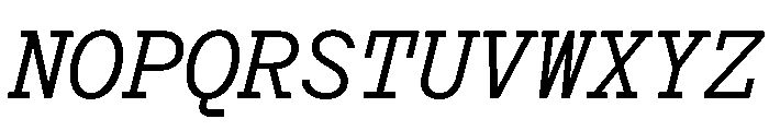 Post TRIAL TWMonoRegularItalic Instance Font UPPERCASE