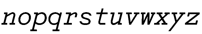 Post TRIAL TWMonoRegularItalic Instance Font LOWERCASE