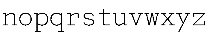 Post TRIAL TWMonoThin Instance Font LOWERCASE
