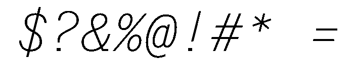 Post TRIAL TWMonoThinItalic Instance Font OTHER CHARS