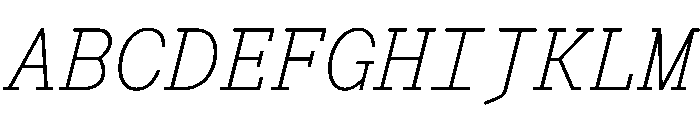 Post TRIAL TWMonoThinItalic Instance Font UPPERCASE