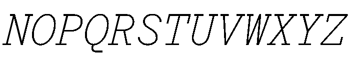 Post TRIAL TWMonoThinItalic Instance Font UPPERCASE