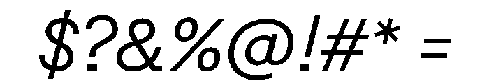 Post TRIAL TWRegularItalic Instance Font OTHER CHARS