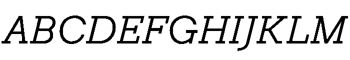 Post TRIAL TWRegularItalic Instance Font UPPERCASE