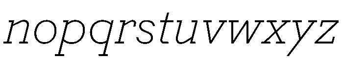 Post TRIAL TWThinItalic Instance Font LOWERCASE