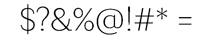 Post TRIAL Thin Instance Font OTHER CHARS