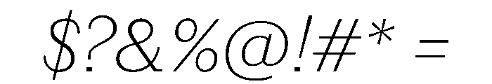Post TRIAL ThinItalic Instance Font OTHER CHARS