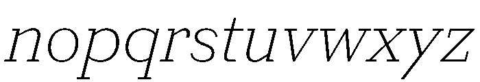 Post TRIAL ThinItalic Instance Font LOWERCASE