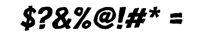 PosterCutNeue RegularItalic Font OTHER CHARS