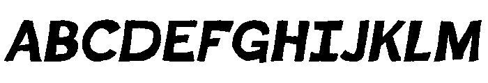 PosterCutNeue RegularItalic Font UPPERCASE