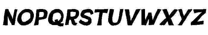 PosterCutNeue RegularItalic Font UPPERCASE