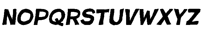PosterCutNeue RegularItalic Font LOWERCASE