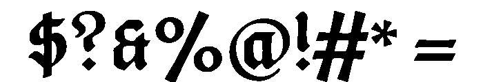Posthumous Bold Instance Font OTHER CHARS