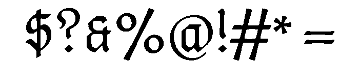 Posthumous Regular Instance Font OTHER CHARS