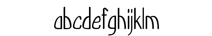 Poric-CondensedRegular Font LOWERCASE