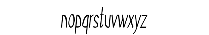 Poric-ExtracondensedItalic Font LOWERCASE