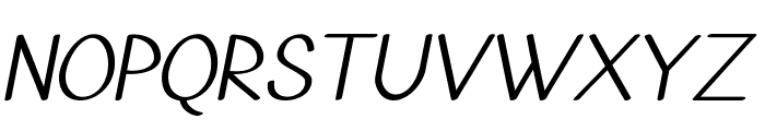 Poric-Italic Font UPPERCASE