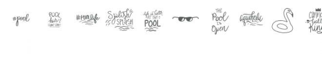 pool time dingbat font Font UPPERCASE