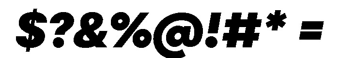 Point Black Italic Font OTHER CHARS