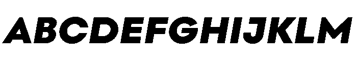 Point Black Italic Font UPPERCASE