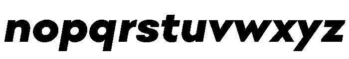 Point Black Italic Font LOWERCASE