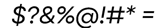 Point Book Italic Font OTHER CHARS