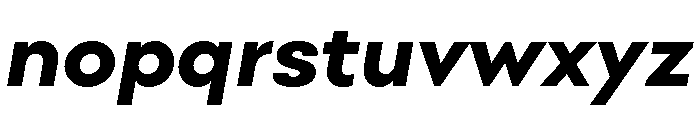 Point Extra Bold Italic Font LOWERCASE