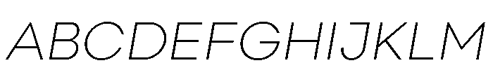 Point Extra Light Italic Font UPPERCASE