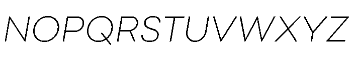 Point Extra Light Italic Font UPPERCASE