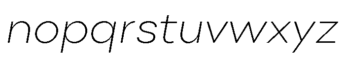 Point Extra Light Italic Font LOWERCASE