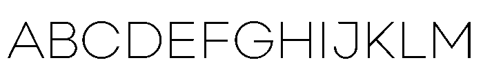 Point Extra Light Font UPPERCASE
