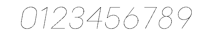 Point Hairline Italic Font OTHER CHARS