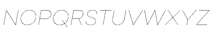 Point Hairline Italic Font UPPERCASE