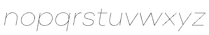 Point Hairline Italic Font LOWERCASE